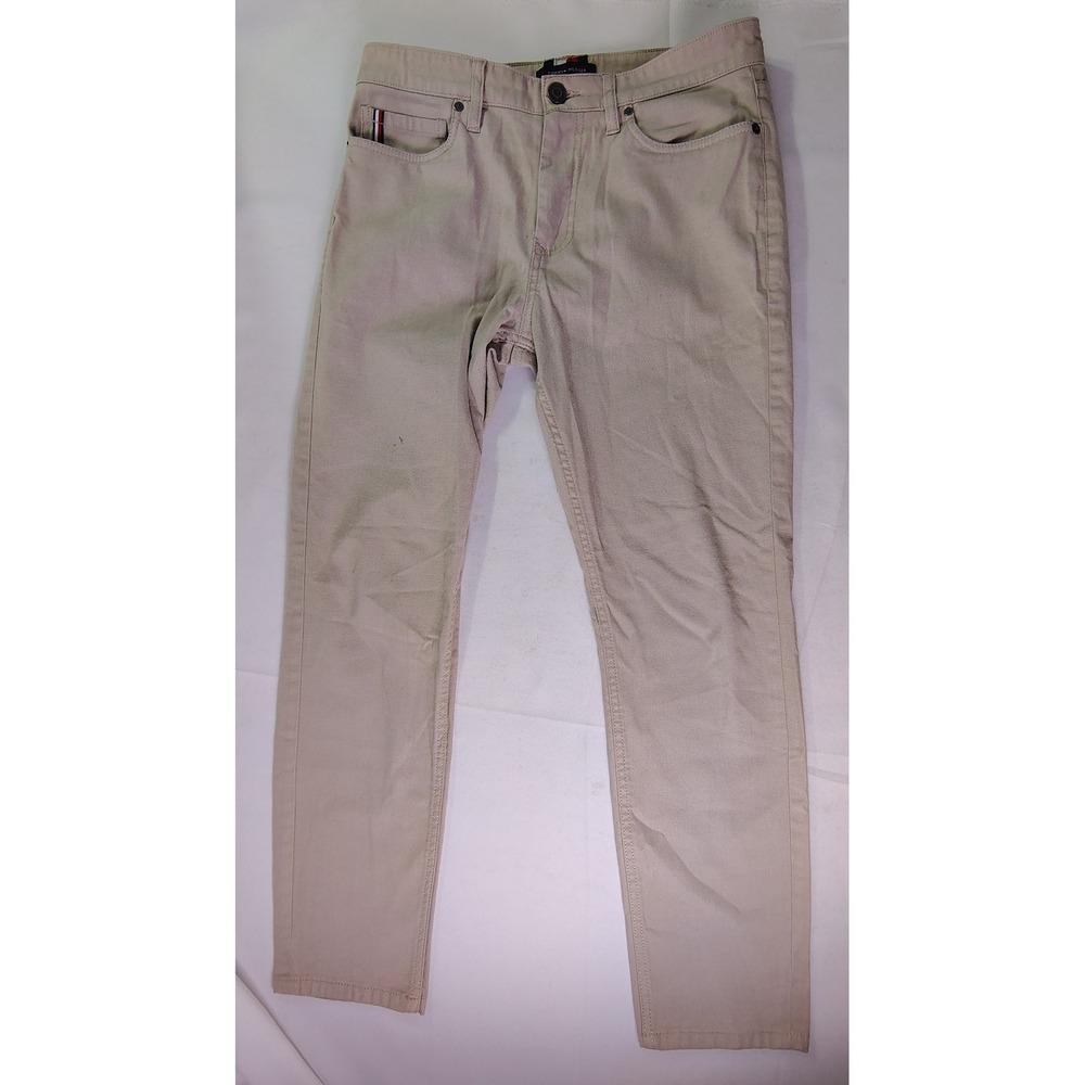Tommy Hilfiger Pants Mens 32/30 Beige Chino Straight Leg Stretch‎ Casual Khaki